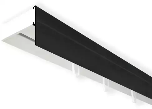 SN DECO GROUP Карниз для штор "Карниз SH с крышкой", 1 направляющая, фиксированный размер 540 см, белый/черный