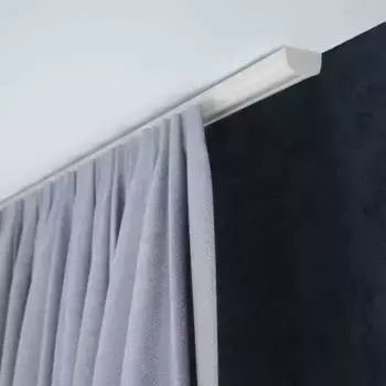 SN DECO GROUP Карниз для штор "Предметный рельс SC", 1 направляющая, фиксированный размер 400 см, цвет chrom-matt