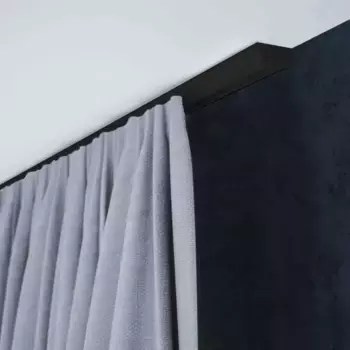 SN DECO GROUP Карниз для штор "Предметный рельс SC", 1 направляющая, фиксированный размер 400 см, черный