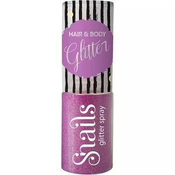Snails 511604 Фиолетовый блеск для волос и тела для детей 3+ — безопасный и нетоксичный спрей-блеск Snails Safe Nails