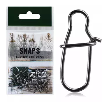 Snaps Predator Swivel Leader Swivel Gr. 0 # 12 кг 30 шт. Зайт Рыбалка ZITE, серебро