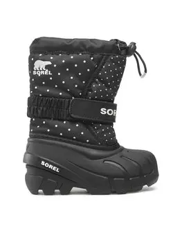 Снегоступы Childrens Flurry Print Sorel, черный