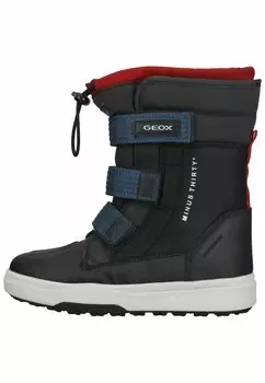Снегоступы/зимние ботинки Geox, цвет navy red