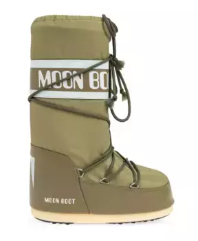 Снежные сапоги из нейлона Moon Boot, зеленый