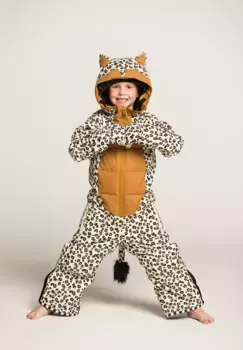 Снежный комбинезон WeeDo "CHEETADO Leopard Black", усиленные и мягкие колени, локти, ладони и ягодицы, цвет Leoprint