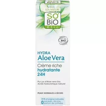 So'bio Etic Cosmebio Hydra Aloe Vera 24 Hours Rich Moisturizing Day Cream 50 мл Sobio Etic