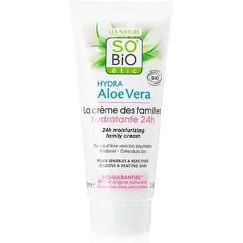 So'bio Etic Hydra Aloe Vera 24-часовой гипоаллергенный увлажняющий крем для чувствительной и реактивной кожи Sobio Etic