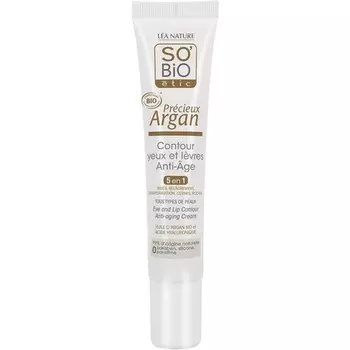 SO'BiO tic Cosmebio Precious Argan Омолаживающий крем для контура глаз и губ 15 мл Sobio Etic