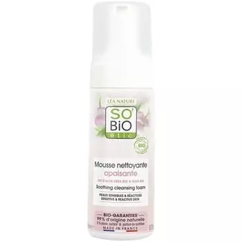 SO'BiO tic Успокаивающая гипоаллергенная очищающая пенка 150 мл Sobio