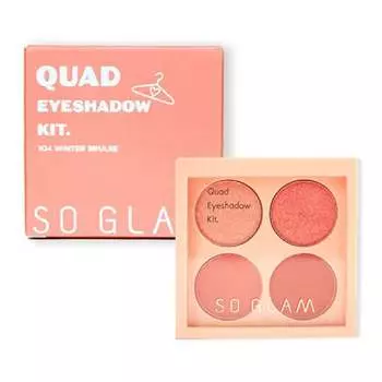 So Glam Набор теней для век Quad, 8 г. 104 Зимнее Брюле, Winter Brulee