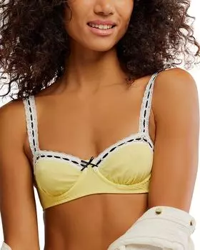So Sweet Бюстгальтер балконет на косточках Free People, желтый