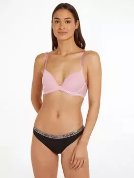 Соблазнительный комфортный бюстгальтер с кружевной отделкой Calvin Klein, лиловый туман