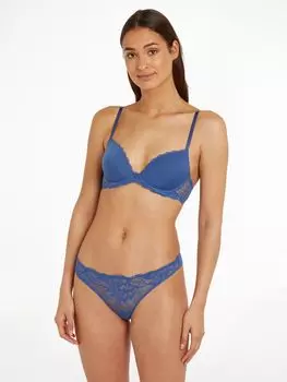 Соблазнительный комфортный бюстгальтер с кружевной отделкой Calvin Klein, настоящий флот