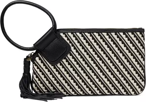 Собольий клатч HOBO, цвет Black/White