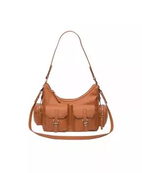 Собранная сумка через плечо из искусственной кожи Urban Originals, коричневый/бежевый