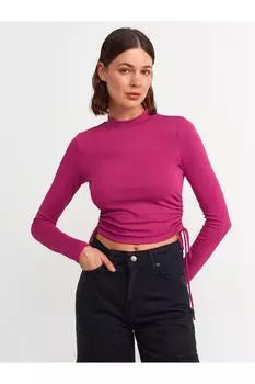 Собранный Топ-пурпурный Dilvin, розовый