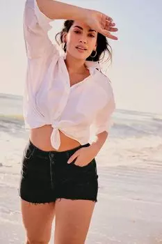 Собственные шорты с очень завышенной талией Next, черный