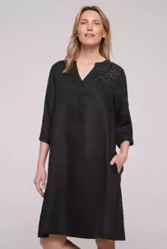 SOCCX летнее платье с карманами, черный