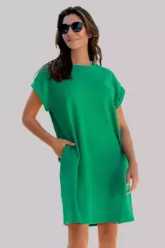 SOCCX спортивное платье с карманами, зеленый