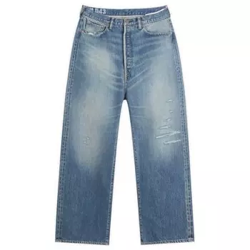 Социальная скульптура 01 14 унций свободный крой поврежденные джинсы 43 Visvim, индиго