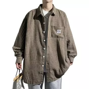 SOCKKEY Рубашка унисекс, Черные и белые клетки