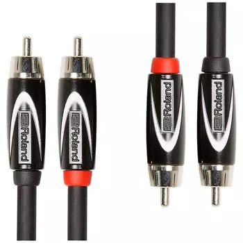 Соединительный кабель Roland Black Series с двумя разъемами RCA-RCA, 10 футов, черный
