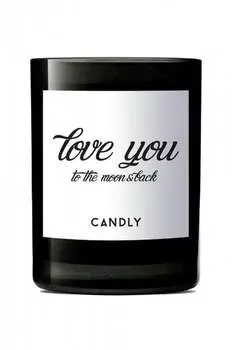 Соевые ароматические свечи Люблю тебя до луны и обратно Candly, черный