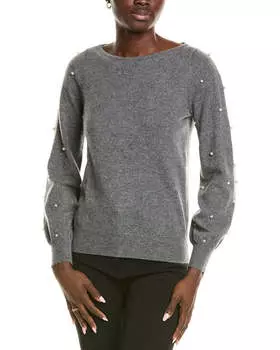 Sofiacashmere Украшенный кашемировый свитер, серый
