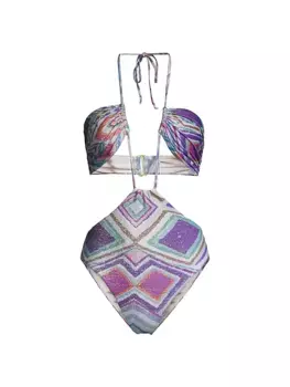 София Монокини с геометрическим рисунком Ramy Brook, цвет belle flower