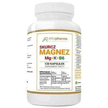 Сокращение Магний, Магний + Калий + Витамин В6, 120 капсул. Inna