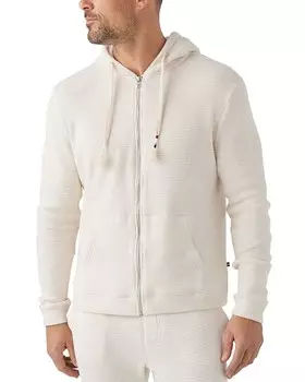 SOL ANGELES Marr Толстовка с термотекстурированной молнией спереди, слоновая кость/кремовый