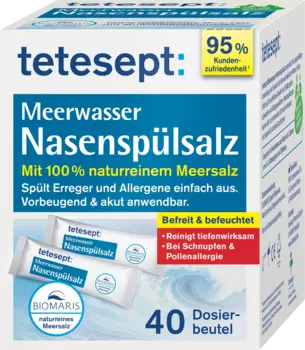 Соль для полоскания носа с морской водой 40 шт. tetesept