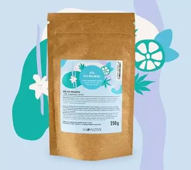 Соль для ванн CBD, бергамот и ваниль, 250 г Lullalove