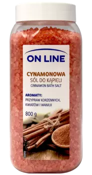 Соль для ванн с корицей On Line, 800 гр