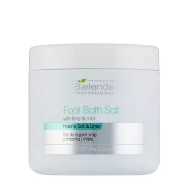 Соль для ванночек для ног Bielenda Professional Foot Bath with Lime and Mint, 600 гр