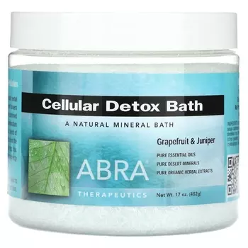 Соль для ванны Abra Therapeutics Cellular Detox Bath с грейпфрутом и можжевельником, 482 г
