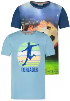 СОЛЬ И ПЕРЕЦ Футболка "Бомбардир" с великолепным футбольным мотивом Salt And Pepper, синий