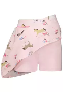 СОЛЬ И ПЕРЕЦ "Летняя" брючная юбка с конским принтом по всей поверхности Salt And Pepper, розовый