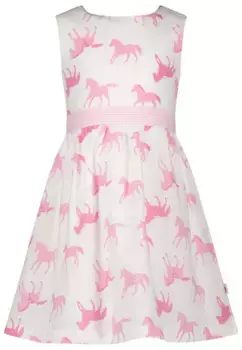 СОЛЬ И ПЕРЕЦ Платье из тканого джерси с великолепным принтом в виде лошади по всей поверхности Salt And Pepper, розовый