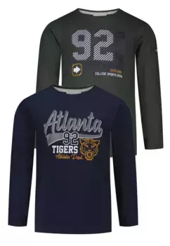 СОЛЬ И ПЕРЕЦ рубашка с длинными рукавами "Тигр" с классными мотивами Salt And Pepper, зеленый