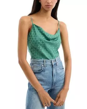 Сола Топ без рукавов с воротником-хомут Veronica Beard, зеленый