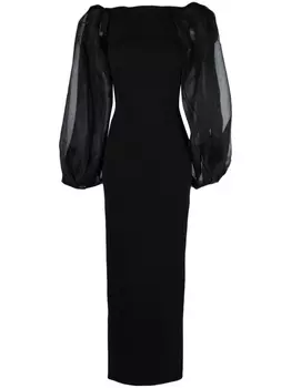 Solace London платье макси Karla с объемными рукавами, черный