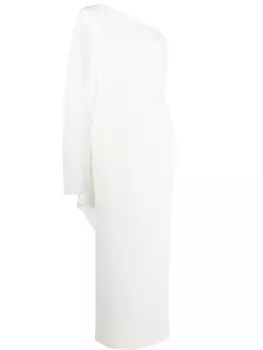 Solace London платье макси The Lilia на одно плечо, белый