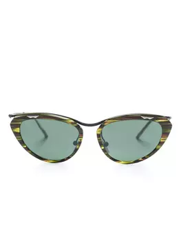 Solamor1946 солнцезащитные очки в оправе 'кошачий глаз', зеленый
