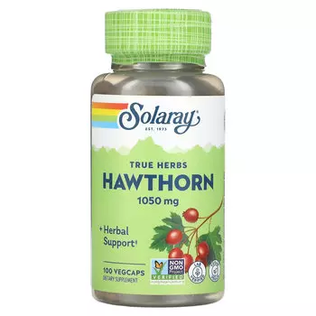 Solaray, боярышник, 525 мг, 100 растительных капсул