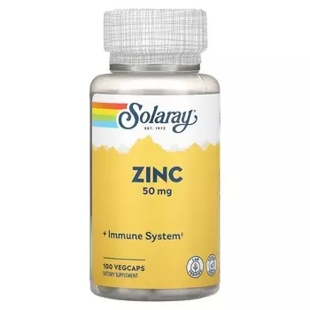 Solaray Цинк 50 мг 100 вегетарианских капсул