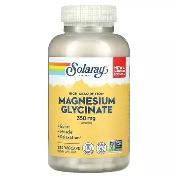 Solaray Глицинат магния (350 мг) 240 вег капсул