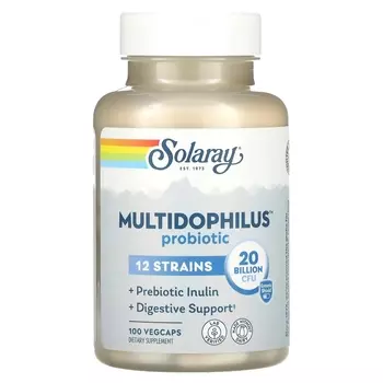 Solaray Multidophilus Probiotic пробиотик 20 млрд КОЕ, 100 вегетарианских капсул VegCaps
