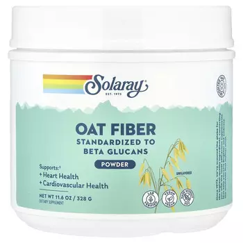 Solaray, Порошок из овсяных волокон, без добавок, 328 г (11,6 унции)
