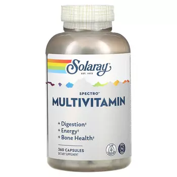 Solaray, Spectro Multivitamin, без железа, 360 капсул